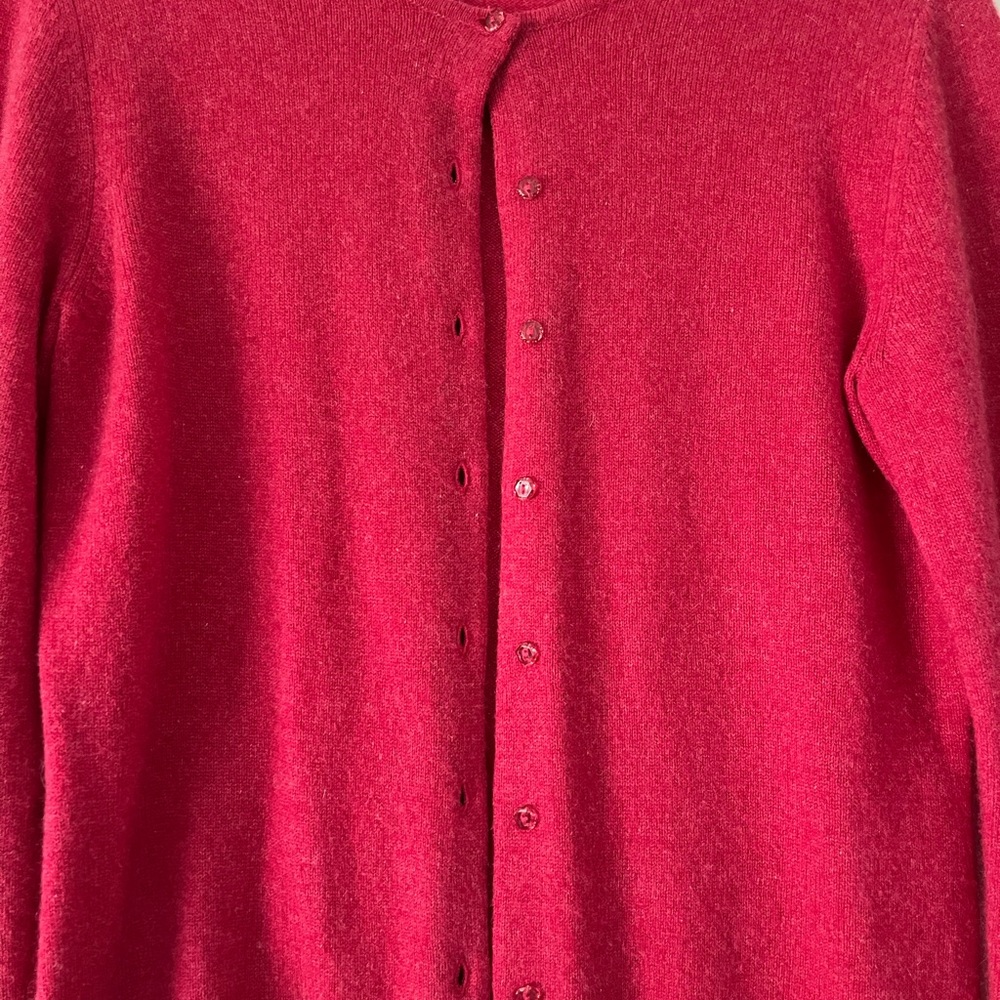 Madison Red Women's Cardigan Sweater - Picture 2 of 3